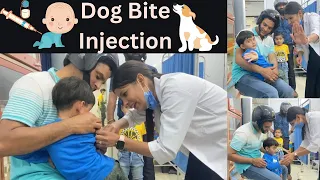 Bacche ko lga Dogbite injection 😂💉anti rabies vaccine 🏥