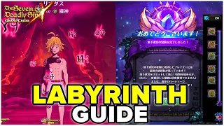 How To Clear NEW Labyrinth Gamemode Easy Guide!! | Seven Deadly Sins: Grand Cross