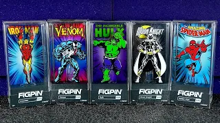 Figpin Iron Man, Figpin Moon Knight, Figpin Spiderman, Figpin Venom, Figpin Hulk