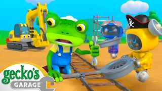 Muddy Mechanicals Railway Mystery | Gecko's Magical World | Animal & Vehicle Cartoons for Kids