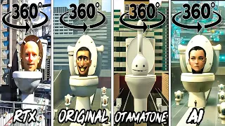 Skibidi toilet RTX vs ORIGINAL vs Otamatone vs AI 360º VR (ALL EPISODES)