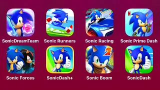 Play BEST SONIC GAMES: Sonic Dream Team,Sonic Runners,Sonic Racing,Sonic Prime Dash,Sonic Forces