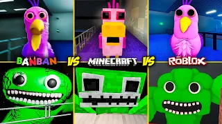 Garten of Banban ALL JUMPSCARES vs MINECRAFT vs ROBLOX | Opila Brid, Jumbo Josh, BanBan