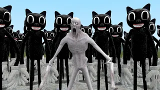 SCP-096 VS 100 CARTOON CAT!!! Garrys Mod Sandbox