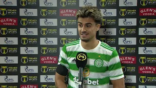 Jota reacts to Celtic's Premier Sports Cup Semi Final win