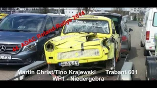 [Onboard] CRASH Christ/Krajewski - 44. ADAC Roland Rallye 2014 - WP 1