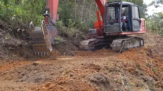 CARA BUAT JALAN BARU MENGGUNAKAN HITACHI EX120 ‼️ LAGI LAJU DARIPADA GUNA BACKHOE ‼️