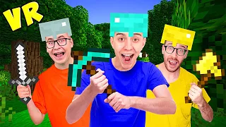 24 HOURS IN VR MINECRAFT CHALLENGE !