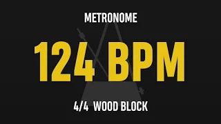 124 BPM 4/4 - Best Metronome (Sound : Wood block)