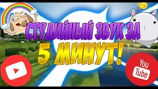 Студийный звук за 5 минут!-Audacity