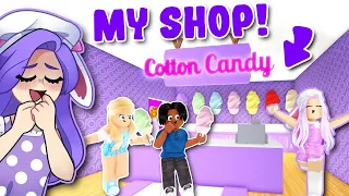 BUILDING My Own COTTON CANDY Shop In ADOPT ME! (Roblox)