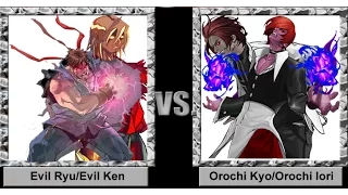 Mugen 1.1 - Evil Ken/Evil Ryu vs. Orochi Kyo/Orochi Iori