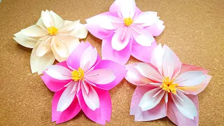 【折り紙】立体的なさくらの花の作り方  簡単！作って楽しい春の花／craft OKUYA【Origami】