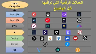 العملات الرقمية التي نراقبها قبل الهالفينغ | عملات رقمية بمختلف القطاعات