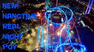 HANGTIME Roller Coaster NEW Nighttime POV 4K Knotts Berry Farm