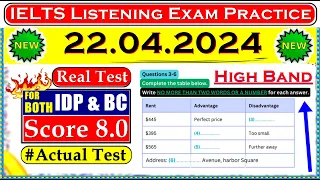 IELTS LISTENING PRACTICE TEST 2024 WITH ANSWERS | 22.04.2024