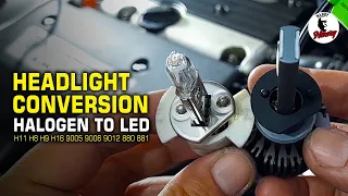 LED Headlights w/ Rubber Boot | H7/H3/H1 Novsight Auto Lighting Installation