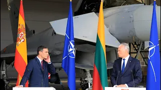 Eurofighter Typhoons Scrambled to Intercept Russian Jets During NATO Press Conference in Lithuania