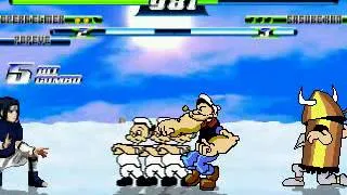 Mugen: Opera Elmer (Me) & Popeye vs A Projectile Spamming Ninja