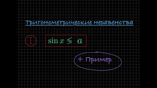 Тригонометрические неравенства. Синус