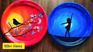 Amazing Disposable dish craft ideas😍//Tharmocol plate painting //Wall Decoration idea