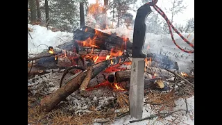 Нож Бастардо от Суприма. Рубилово в лесу.