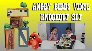 Angry bird near explodes when she threw it!  Vinyl knockout game