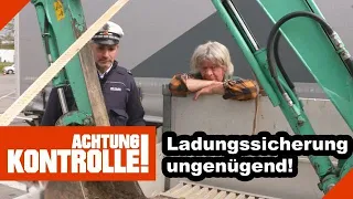 "Sieht nicht sehr gut aus!" 😟 Bagger schlecht gesichert! |1/2| Kabel Eins | Achtung Kontrolle