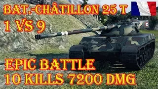 Bat . Châtillon 25 t - 11 Kills, 1 VS 8 , World of Tanks Gameplay