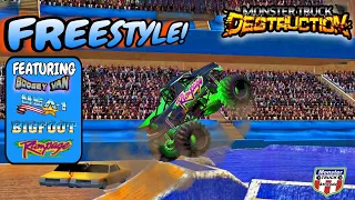 Monster Truck FREESTYLE! Monster Jam Arena Pod "Monster Truck Destruction"