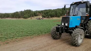 Озимий ячмінь.Гібрид Вутан.29.04  2021.Перший забіг з оприскуванням.