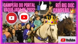 O grande campeão do portal vaquejada foi o rei big doc  linda disputa o melhor cavalo de direita.