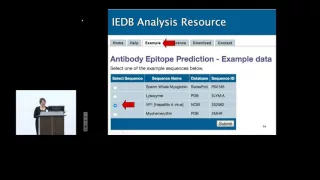 Immune Epitope Database (IEDB) 2015 User Workshop - B Cell Epitope Prediction Tools