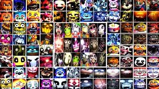 FNAF ALL JUMPSCARES FNAF SECURITY BREACH 1, 2, 3, 4, SL, 6, UCN, VR, COD, AR, SB