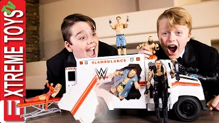 WWE Wrekin Slambulance Mayhem! Ethan And Cole Battle With WWE Superstars!