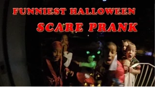 Funniest Halloween Scare Prank - Hidden Zombie Head