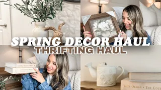 NEW SPRING DECOR HAUL 2024 / NEUTRAL SPRING DECOR IDEAS / HUGE THRIFTING HAUL