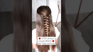 🛑 STOP doing a simple BRAID 🛑 DO THIS INSTEAD #viral #hairstyle