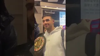 TOMMY FURY UNDISPUTED WORLD CHAMP LANDS BACK IN UK AFTER 'LEGACY DEFINING' WIN OVER JAKE PAUL..