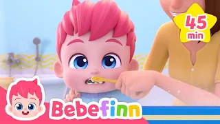 Morning routine songs for kids | Brush teeth and Wash your face | Bebefinn! Nursery Rhymes