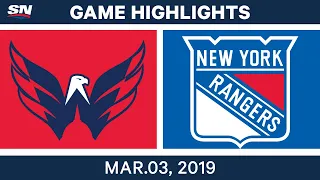 NHL Highlights | Capitals vs. Rangers – Mar 3, 2019