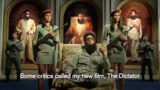 Admiral General Aladeen has a warning for film critics - The Dictator