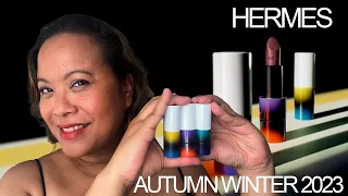 Hermes Autumn Winter 2023 Shiny Lipsticks Limited Edition | TRY ON and Review