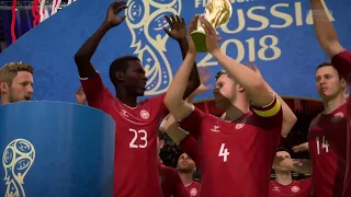 Denmark wins the 2018 FIFA World Cup in Russia! (FIFA 18 World Cup Mode) PS4