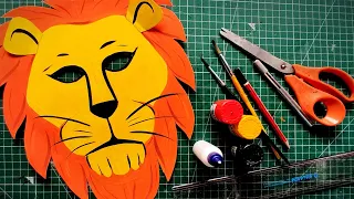 How to Make Lion Mask Easier TUTORIAL|| You Can Make ll शेर का मुखौटा