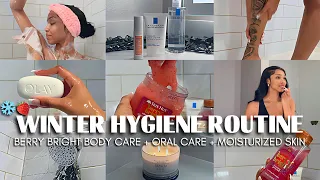 Winter Shower Routine ❄️🍓 oral care, hygiene, body care & moisturized skin to smell good all day