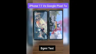 iPhone 11 Vs Google Pixel 7a Bgmi Test 🔥🔥 #bgmi #iphone11 #googlepixel #shorts #youtubeshorts