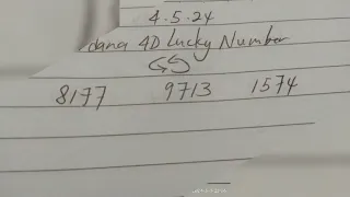 4-5-24 Today Prediction GrandDragon,Perdana & Lucky 4D Lucky Number Please Subscribe Like & Share.