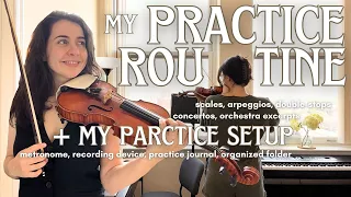 🎵 my violin PRACTICE ROUTINE, SETUP, practice TIPS