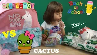 Канцелярия ЧЕЛЛЕНДЖ Back to school Switch Up Challenge Llama VS Cactus